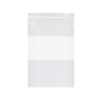 Dawn Mist - Clear Zip Re-closable Bags w/ White Block, 2mil