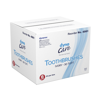 Dynarex - Toothbrushes, Adult 30 Tuft Ivory