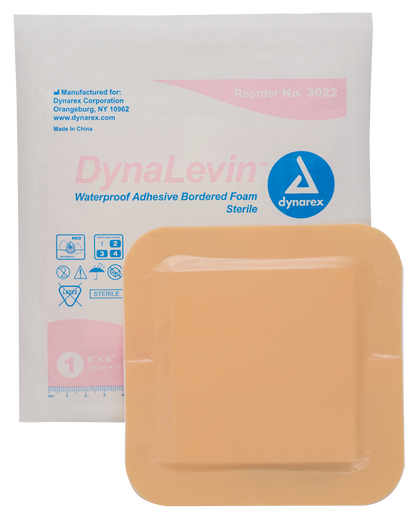 DynaLevin Waterproof Adhesive Bordered Foam Dressing