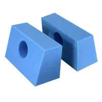Dynarex - Disposable Foam Head Blocks, Blue, 18 Pair