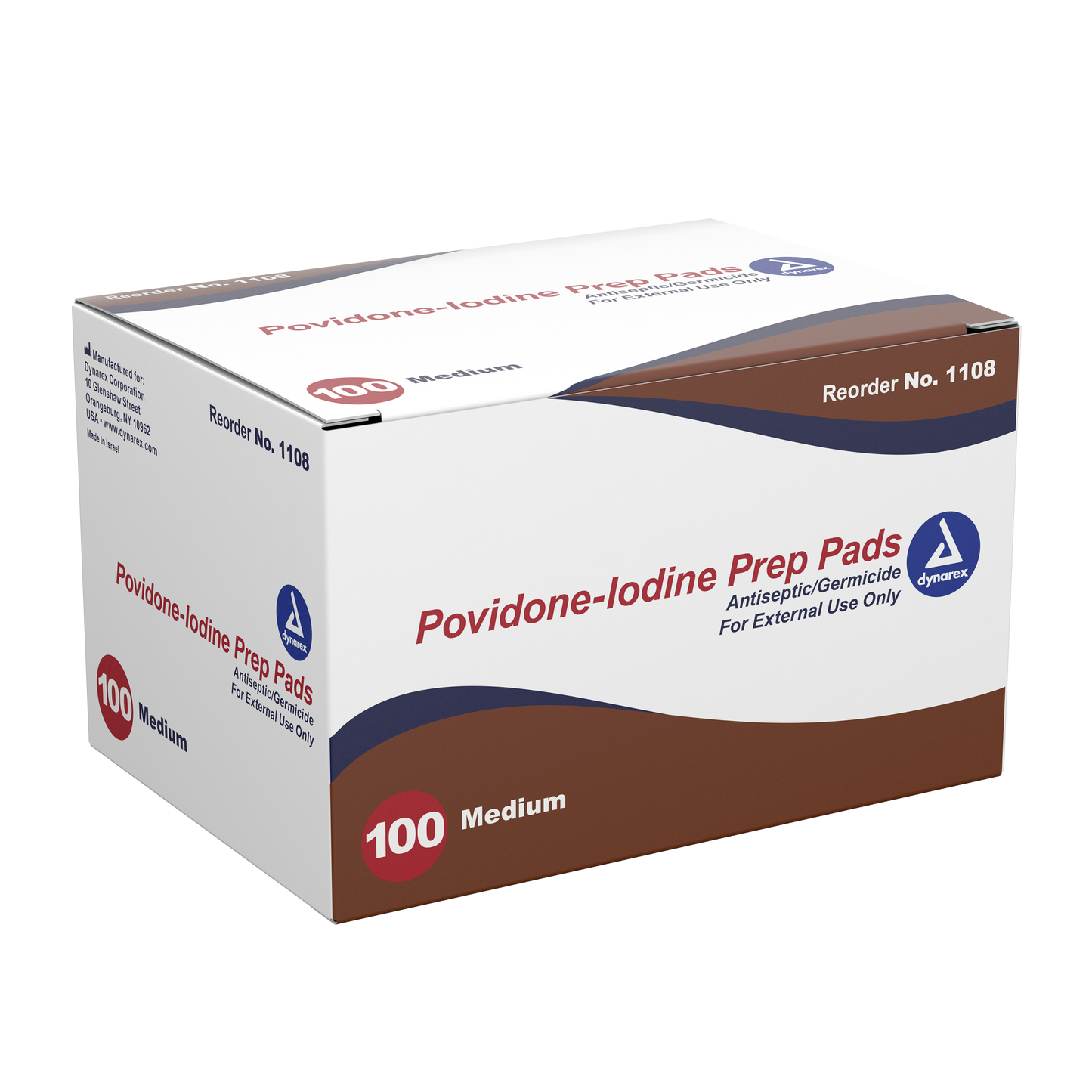 Dynarex - Povidone-Iodine Prep Pad - Medium