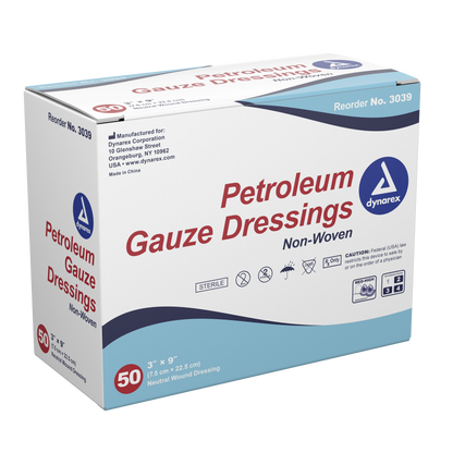 Dynarex - Petroleum Gauze Dressing - 3"x9"