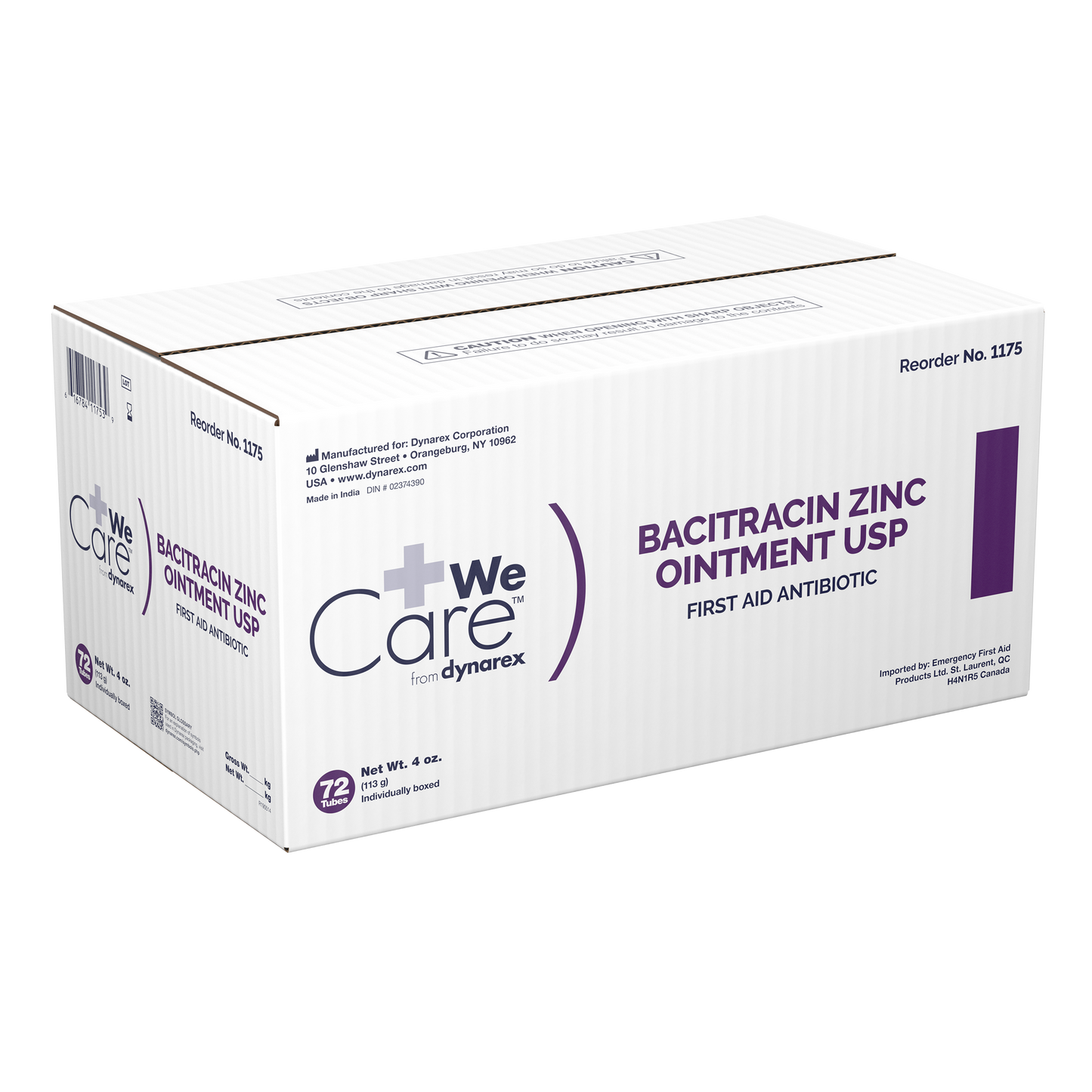 Dynarex -Bacitracin Zinc Ointment 4 oz. Tube