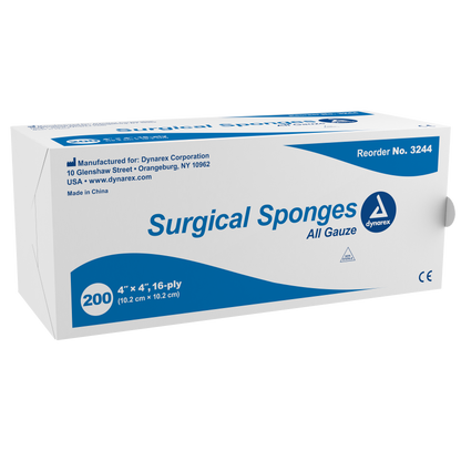 Dynarex - Surgical Gauze Sponge 4"x 4" 16 Ply