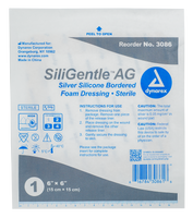 SiliGentle AG Silver Silicone Bordered Foam Dressing