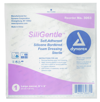 SiliGentle Silicone Bordered Foam Dressings - Lg Sacral - 9"x9"