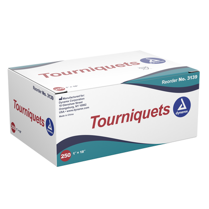 Dynarex - Tourniquets Latex Free - 1" x 18" Blue