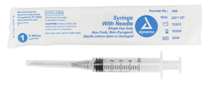 Dynarex - Syringes With Needle - 5cc