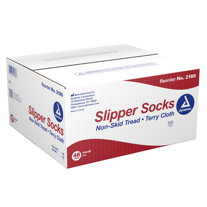 Dynarex - Single-Sided Slipper Socks, 48/case