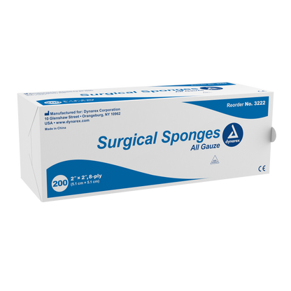 Dynarex - Surgical Gauze Sponge 2"x 2" 8 Ply