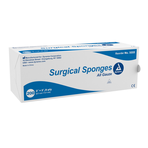 Dynarex - Surgical Gauze Sponge 2"x 2" 8 Ply
