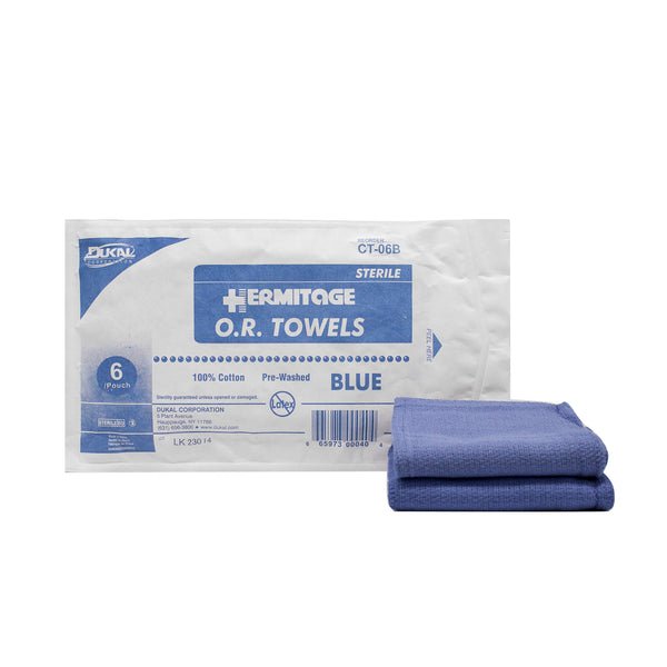Sterile, O.R. Towel, Blue, 6pk