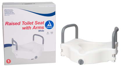 Dynarex - Raised Toilet Seat with Arms