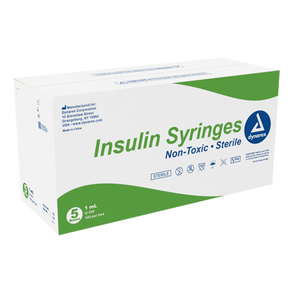 Dynarex - Insulin Syringe N/S - Individual Wrapped - 1cc