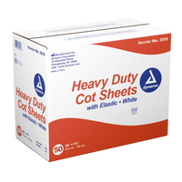 Dynarex - Heavy Duty Cot Sheet w/elastic, 30" x 71"