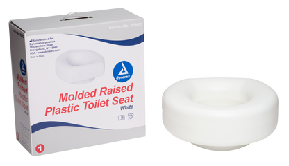 Dynarex - Molded Raised Plastic Toilet Seat