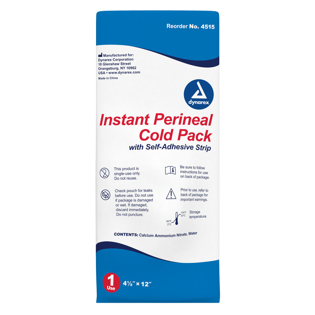 Dynarex - Perineal Instant Cold Pack with self adhesive strip, 4 1