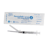 SecureSafe Syringe with Safety Needle - 3cc - 22G, 1.5" needle