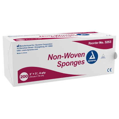 Dynarex - Non-Woven Sponge 3"x 3" 4 Ply