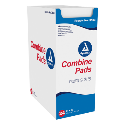 Dynarex - Combine Pads 1/pouch - Sterile, 8" x 10"