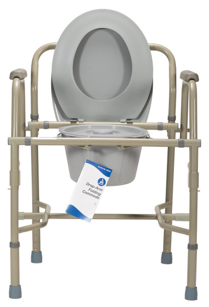 Dynarex - Drop-Arm Folding Commode