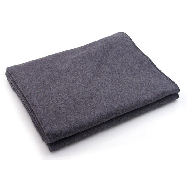 Wool Blanket, 54” x 84”, 50% wool 50% Blended Materials, Dark Gray, 12/cs
