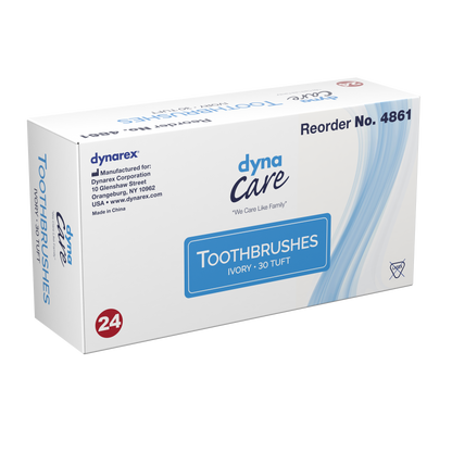 Dynarex - Toothbrushes, Adult 30 Tuft Ivory