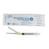 SecureSafe Syringe with Safety Needle - 3cc - 20G 1" needle