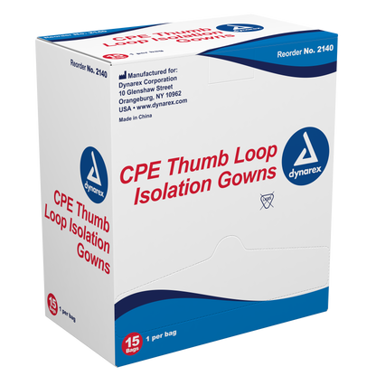 Dynarex - CPE/Thumb Loop Isolation Gowns