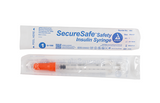 SecureSafe Safety Insulin Syringe - 29G, 1/2" needle