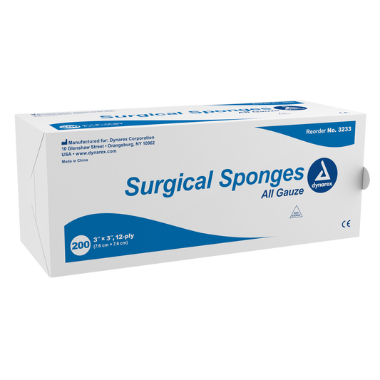 Dynarex - Surgical Gauze Sponge 3"x 3" 12 Ply