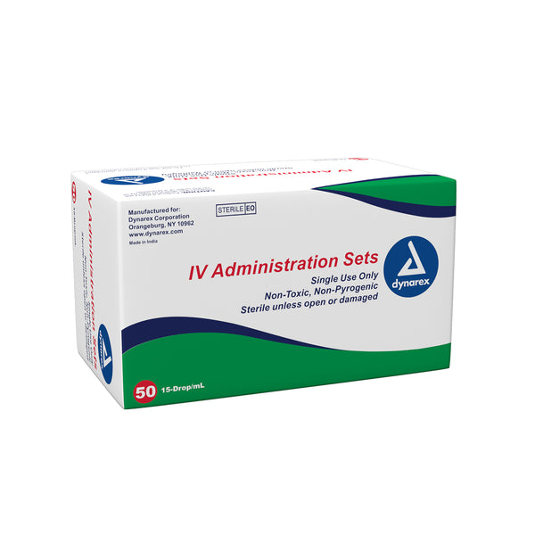 Dynarex - IV Administration set - 15 drop, 92" - 2 Injection Sites