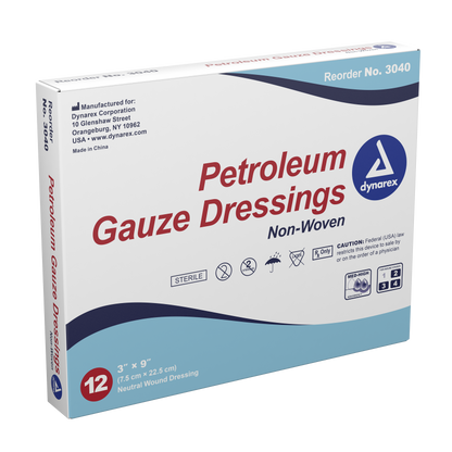 Dynarex - Petroleum Gauze Dressing - 3"x9"