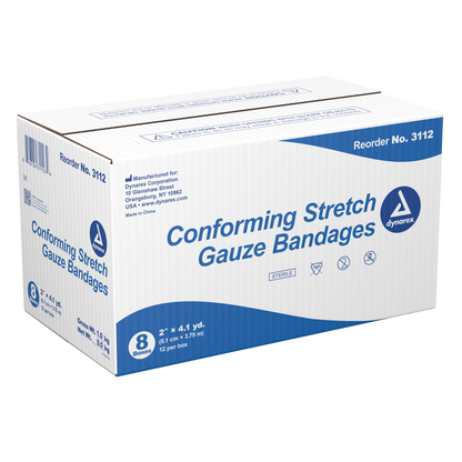 Dynarex - Stretch Gauze Bandage Roll - 2", Sterile