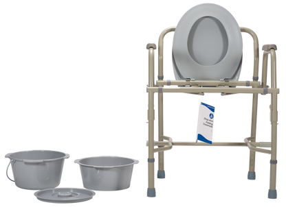 Dynarex - Drop-Arm Folding Commode