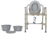 Dynarex - Drop-Arm Folding Commode