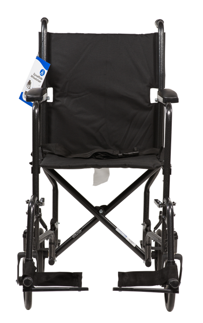 DynaRide Transport Wheelchair 17" Fixed Full Arm with FR
