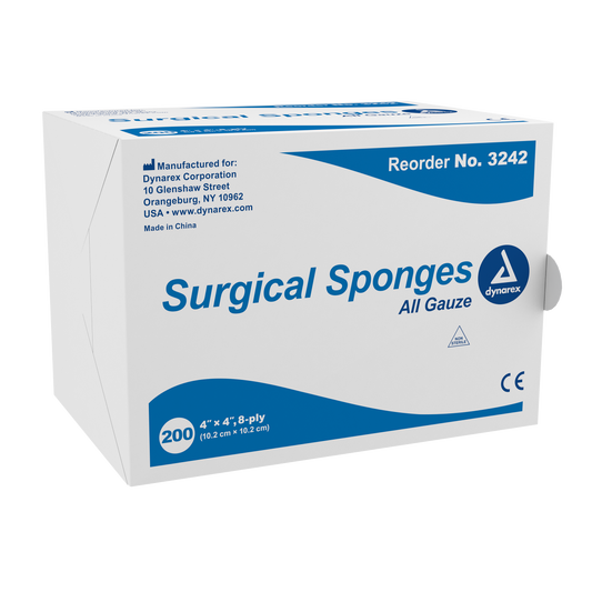 Dynarex - Surgical Gauze Sponge 4"x 4" 8 Ply