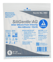 SiliGentle AG Silver Silicone Foam Dressing