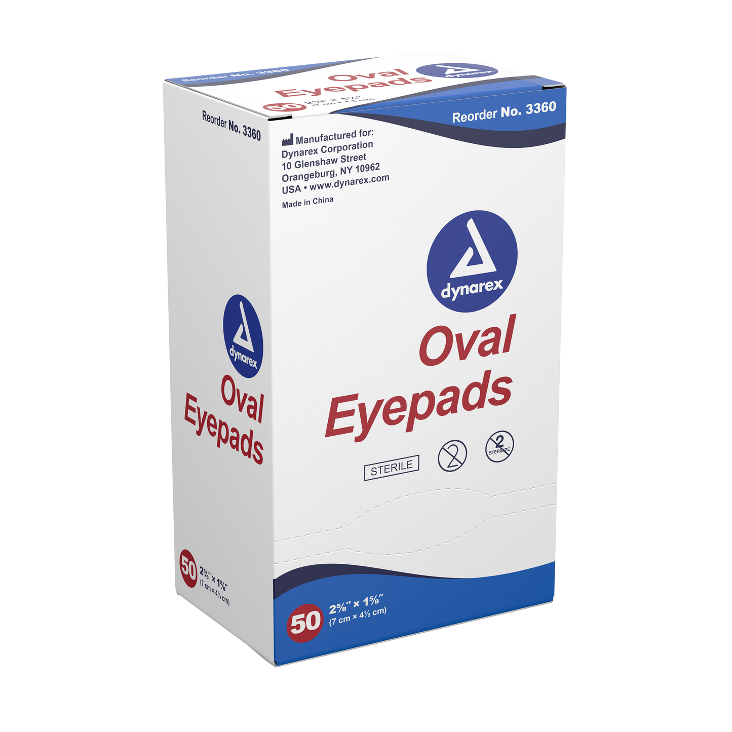 Dynarex - Oval Eye Pads, Sterile, 1 5/8" x 2 5/8"