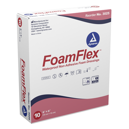 FoamFlex Non-Adhesive Waterproof Foam Dressing