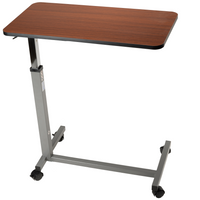 Dynarex - Overbed Table Non Tilt Offset H Base, with Cherry Top
