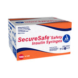 SecureSafe Safety Insulin Syringe - 29G, 1/2" needle