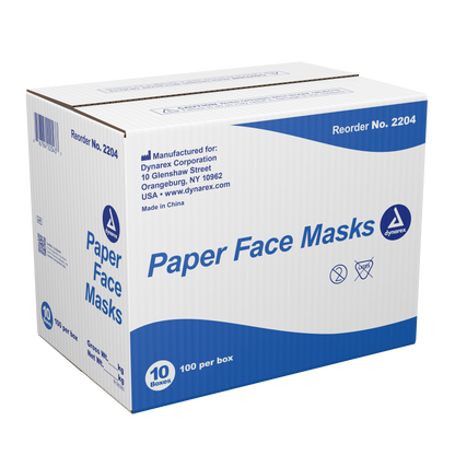 Dynarex - Paper Face Mask, White
