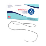 Braided Black Silk Sutures-Non Absorbable Black, 4-0, C6 Needle, 18", per Box