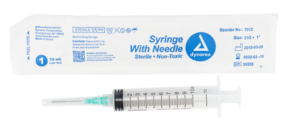 Dynarex - Syringes With Needle - 10cc