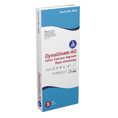 DynaGinate AG Silver Calcium Alginate Rope Dressing - .25″x12"