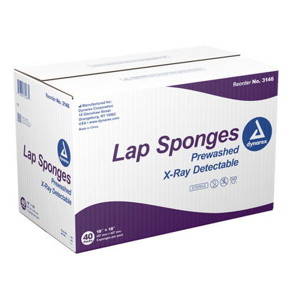 Dynarex - Pre-washed Sterile Lap Sponge