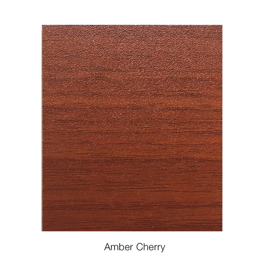 Dynarex - Overbed Table Non Tilt- White U Base with Amber Cherry Top