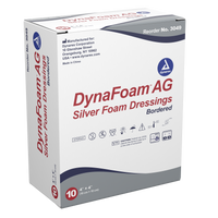 DynaFoam AG Bordered Silver Foam Dressing - 4"x4"